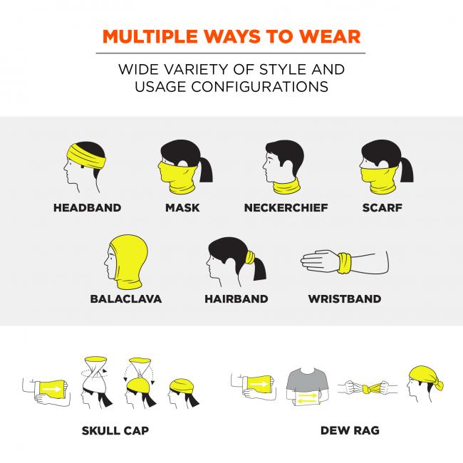 Multiple ways to wear. Wide variety of style and usage configurations