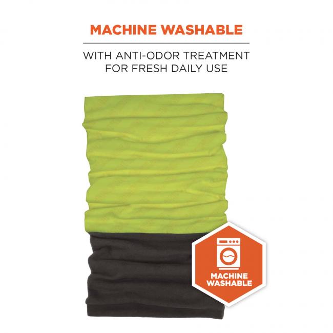 Machine washable: with anti-odor treatment for fresh daily use. Icon says machine washable