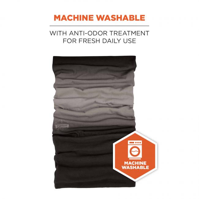Machine washable: with anti-odor treatment for fresh daily use. Icon says machine washable