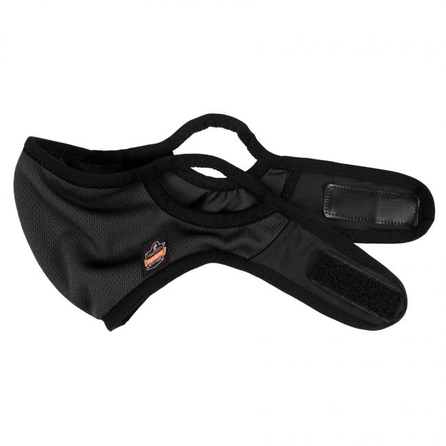 Laydown side view of face mask