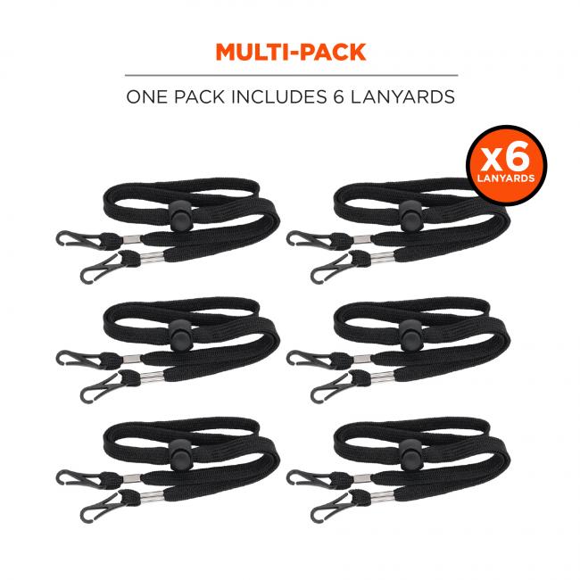 Multi-pack: one pack includes 6 lanyards. x6 lanyards