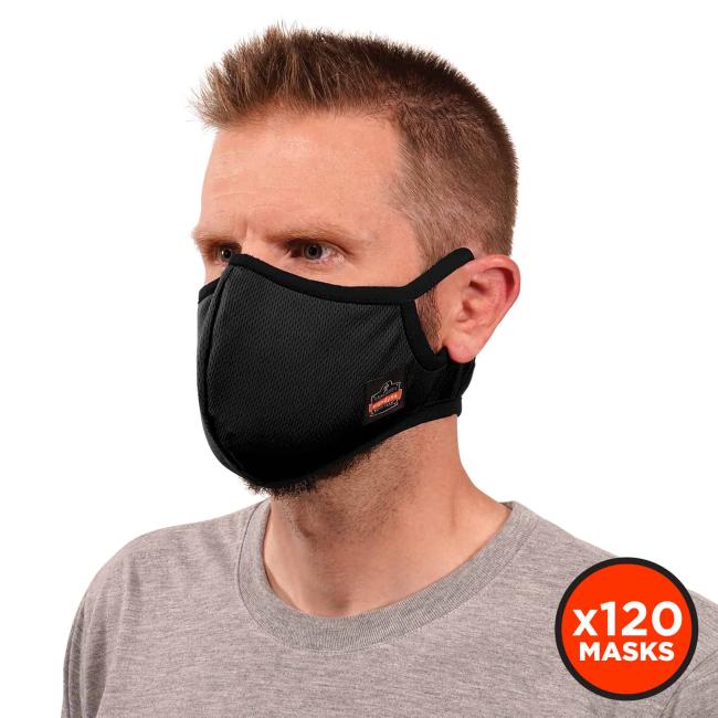 Mask on model - x120 masks.