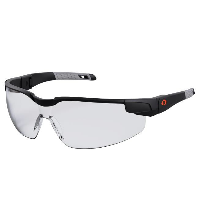 3-quarter view of dellenger safety glasses