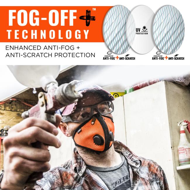 Fog off plus technology: enhanced anti-fog and anti-scratch protection with uv protection