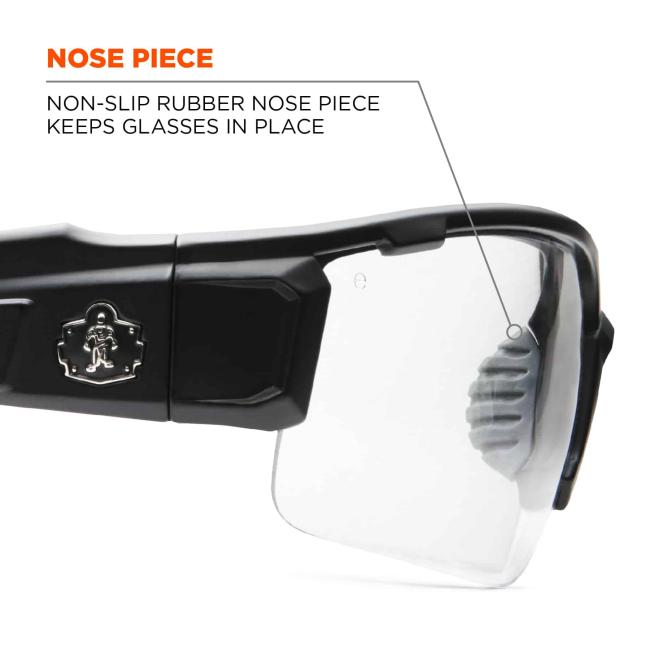 Noise piece: non-slip rubber nose piece keeps glasses in place