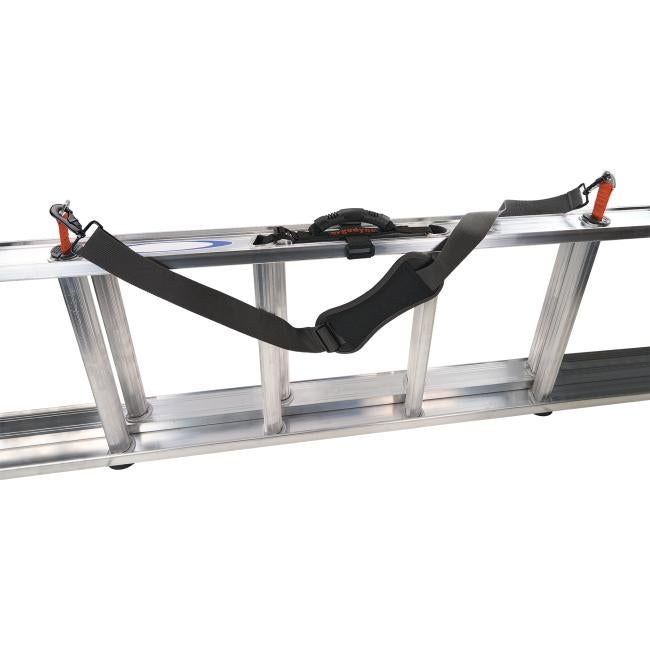 Extension ladder carrier kit on an extension ladder