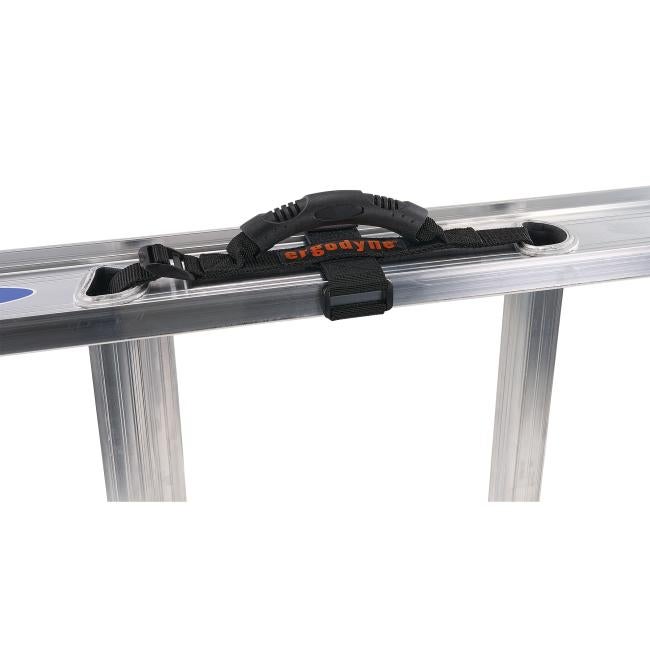 Extension ladder carrying handle on an extension ladder