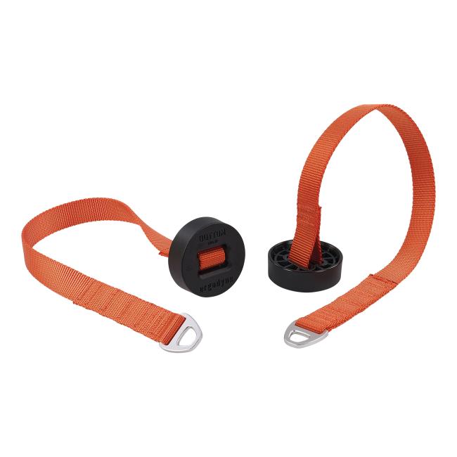 Pair of extension ladder shoulder lifting strap rung traps