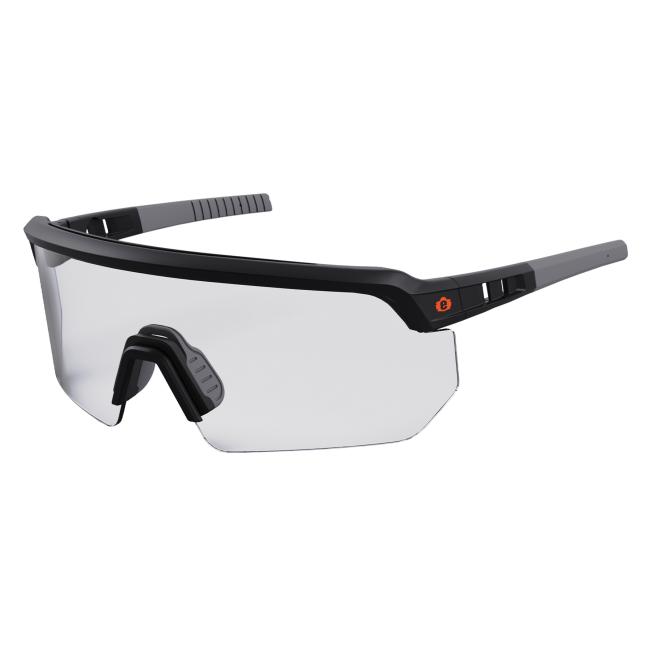 3-quarter view of aegir safety glasses, clear lens