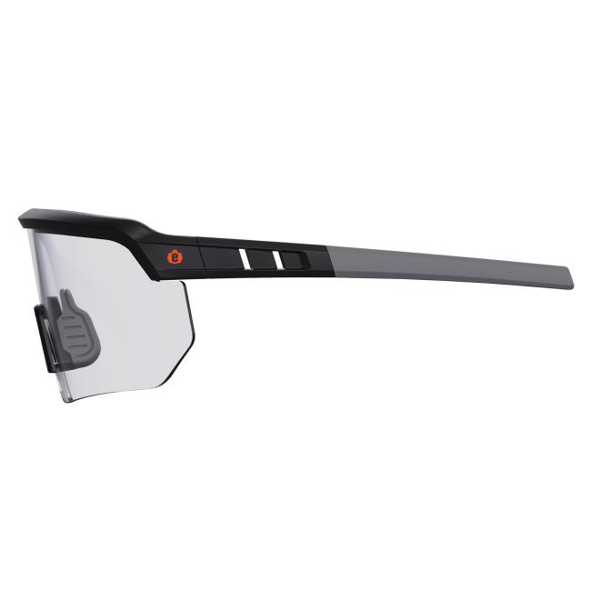 Left profile view of aegir safety glasses, clear lens