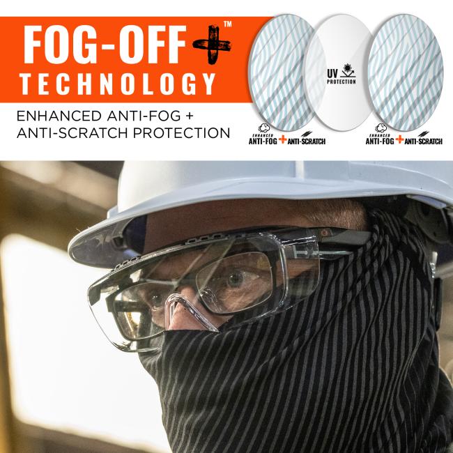 Fog off plus technology, enhanced anti-fog and anti-scratch protection