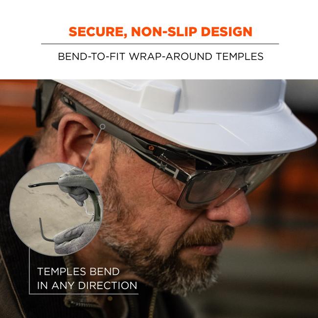 Secure non-slip design, bend to fit wrap around temples