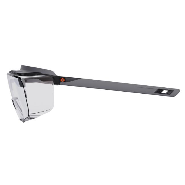 Profile view of osmin safety glasses facing left