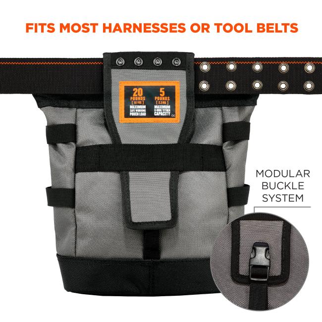 Topped Tool Pouch with Snap-Hinge Zipper Closure | Ergodyne