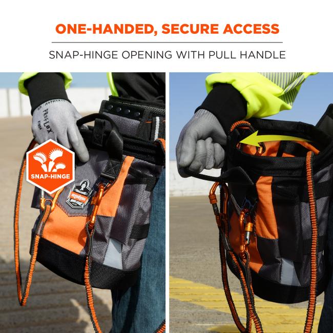 Topped Tool Pouch with Snap-Hinge Closure | Ergodyne