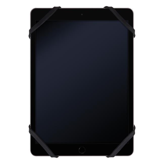 Tablet holder holding tablet with screen facing front