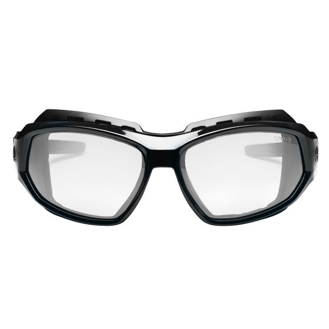 Front of glasses with gasket attached