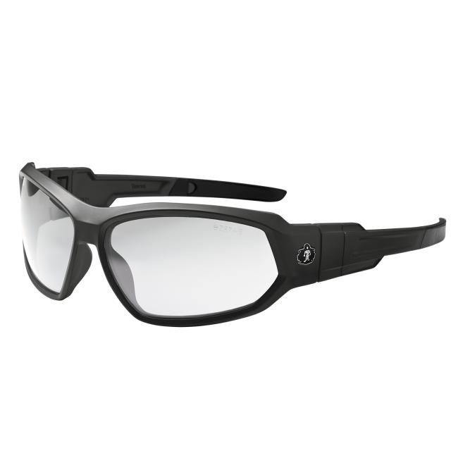 Loki safety glasses in 3-quarter view without gasket