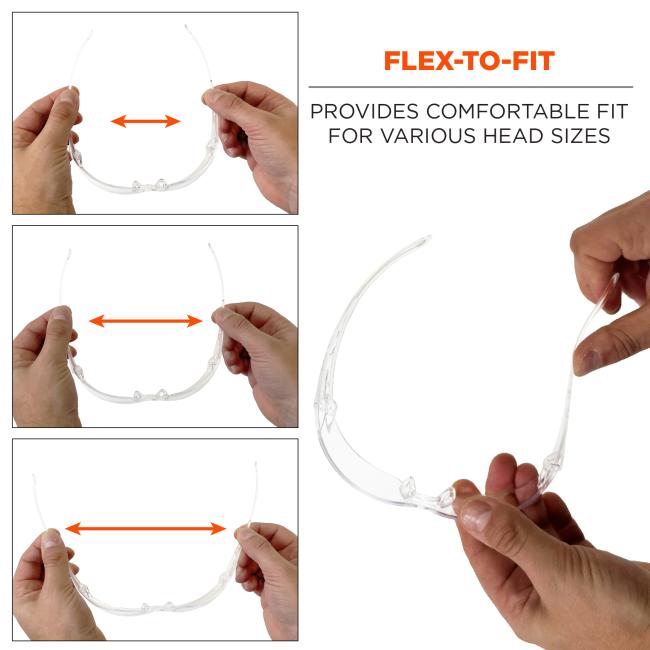 Flex to fit: provides comfortable fit for various head sizes