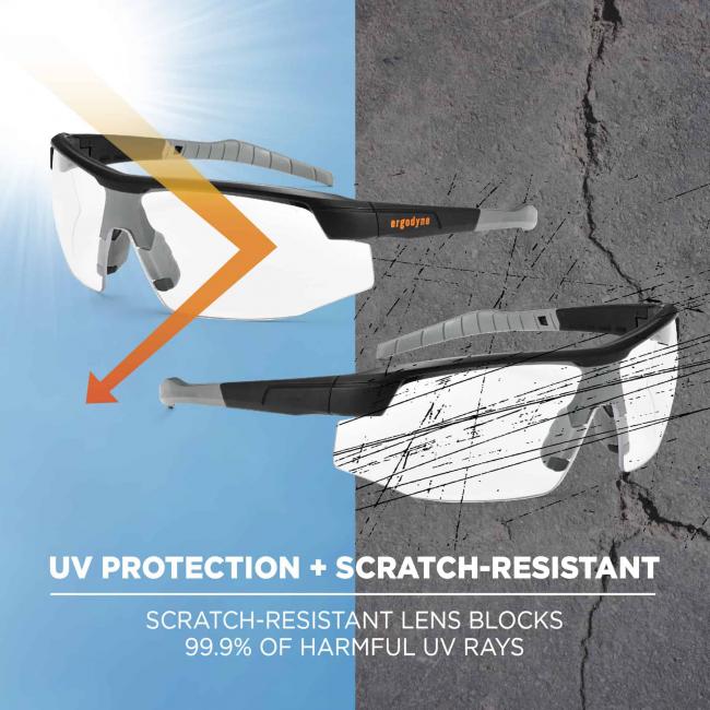 UV protection + scratch-resistant: scratch-resistant lens blocks 99.9% of harmful UV rays