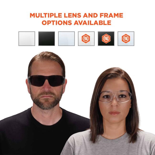 multiple lens and frame options available: clear, smoke, indoor/outdoor, anti-fog clear, anti-fog smoke, anti-fog indoor/outdoor image 6