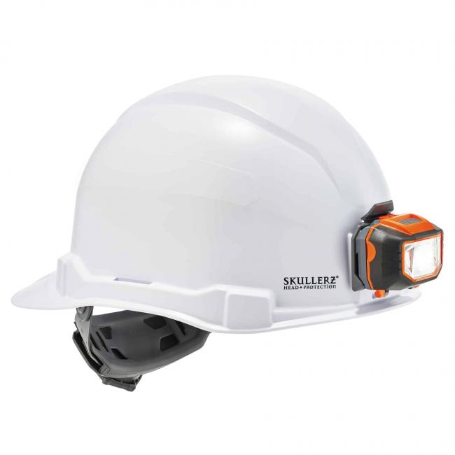 three quarter view of hard hat reversed