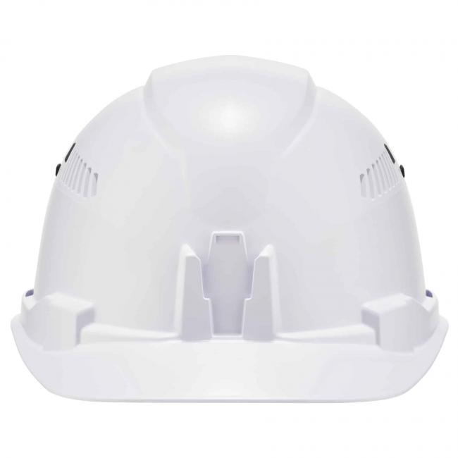 front of hard hat