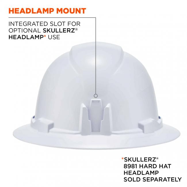 headlamp mount: integrated slot for optional skullerz headlamp use 