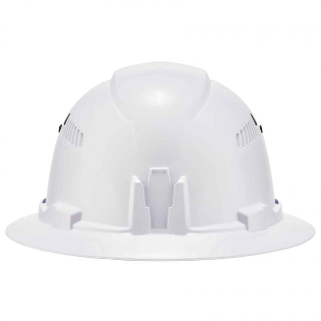 front of hard hat 