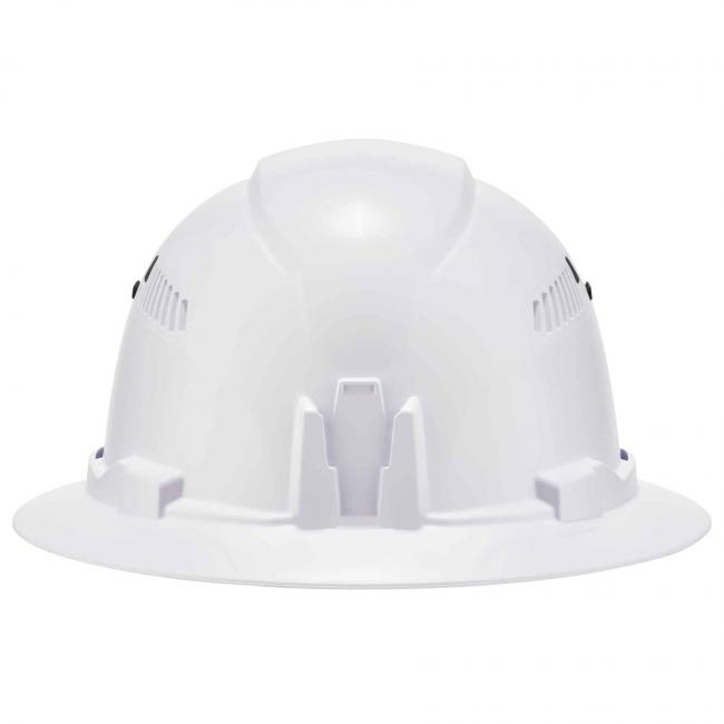 front of hard hat 