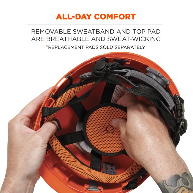 Padded comfort included: removable sweatband and top pad are breathable and sweat-wicking. *replacement pads sold separately image 6