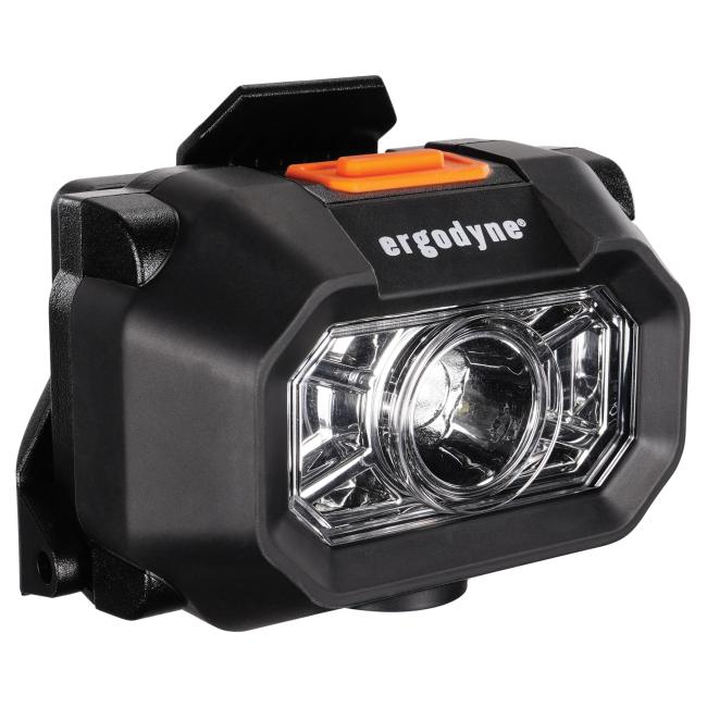 Upclose view of led headlamp for type 2 safety helmet class E