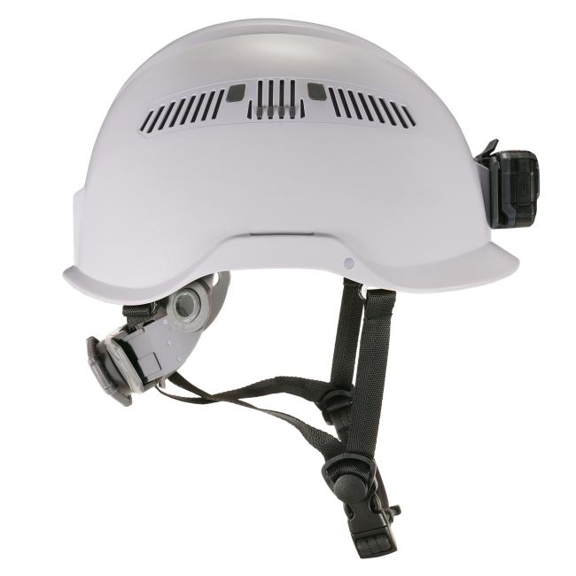 Profile view of type 2 safety helmet with led light class C