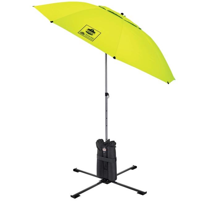 canopy weight bags holding down portable jobsite umbrella
