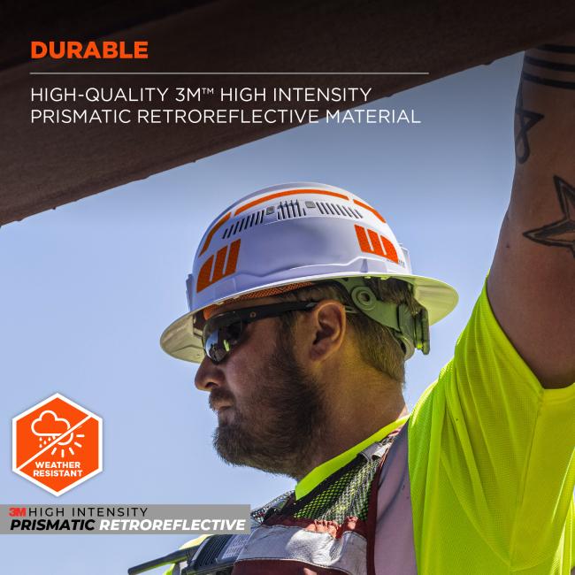 Durable: high-quality 3M high intensity prismatic retroreflective material. Weather resistant