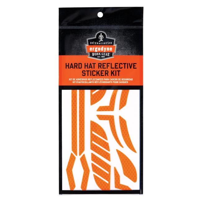 Reflective sticker kit in packaging orange