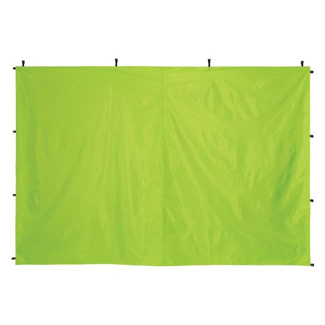 Front of lime pop-up tent sidewall