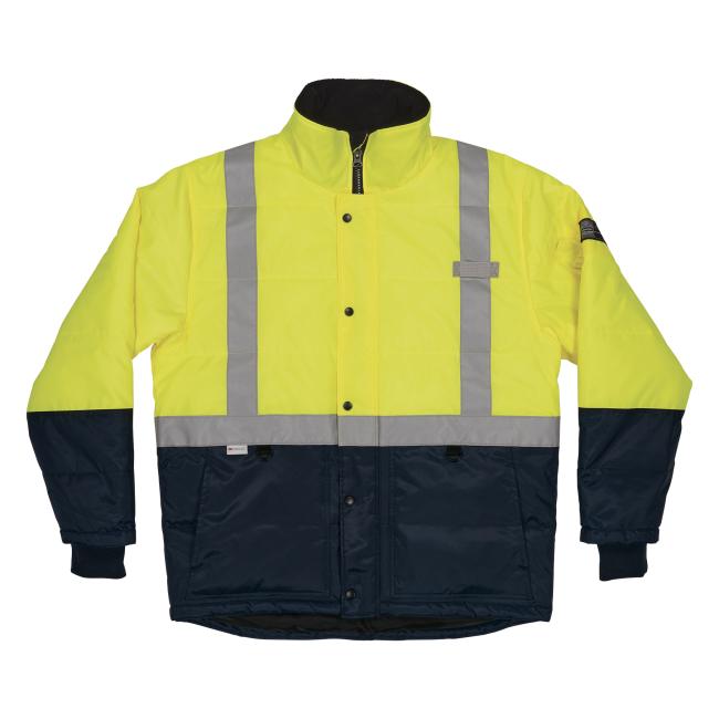 Front of hi-vis freezer jacket