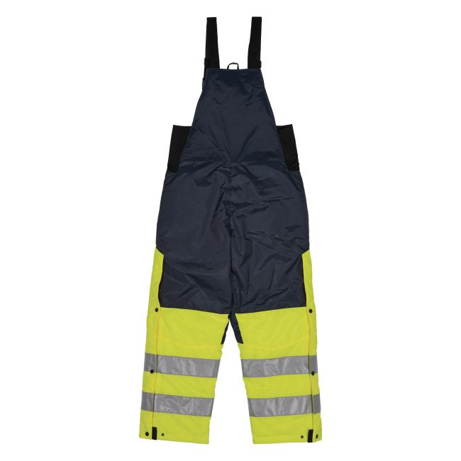 Back of hi-vis freezer bib overalls