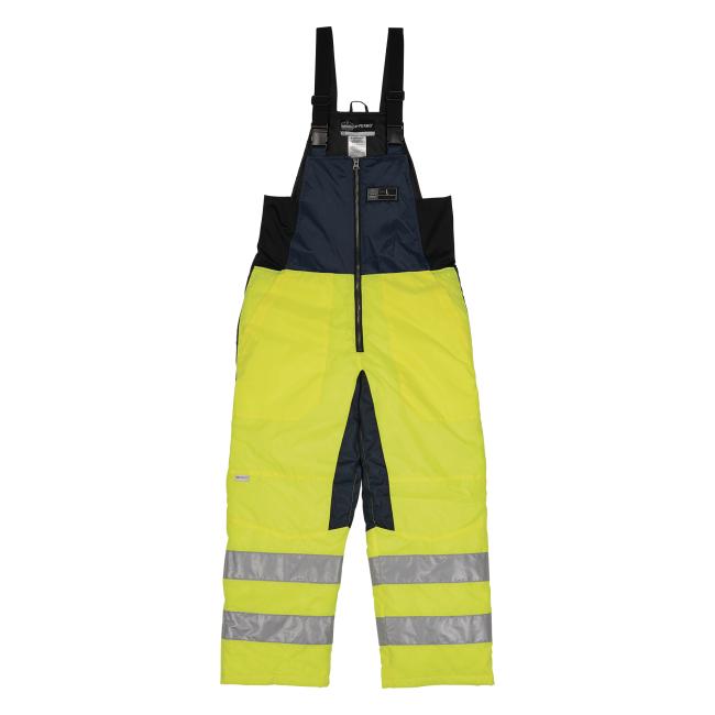 Front of hi-vis freezer bib overalls