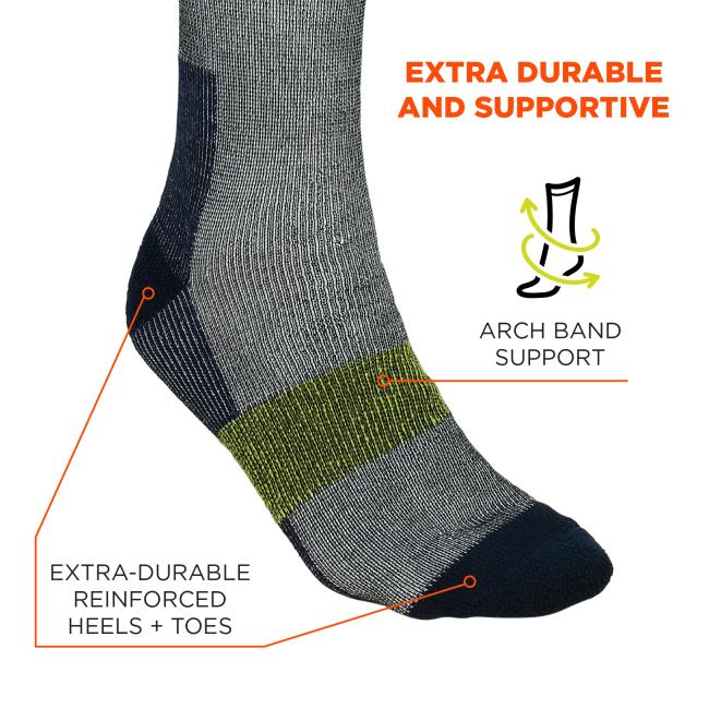 Extra durable and supportive: freezer socks feature arch band support and extra-durable reinforced heels and toes