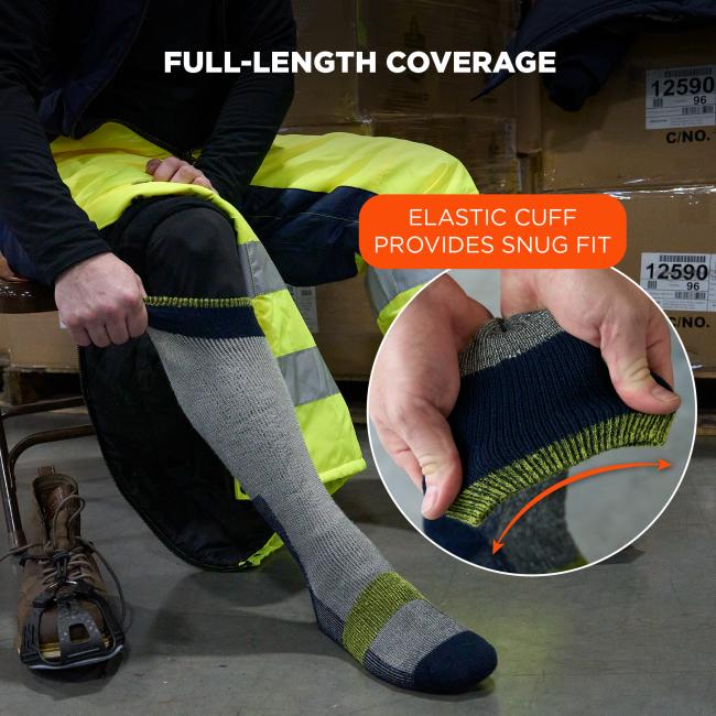 Full-length coverage: elastic cuff provides snug fit