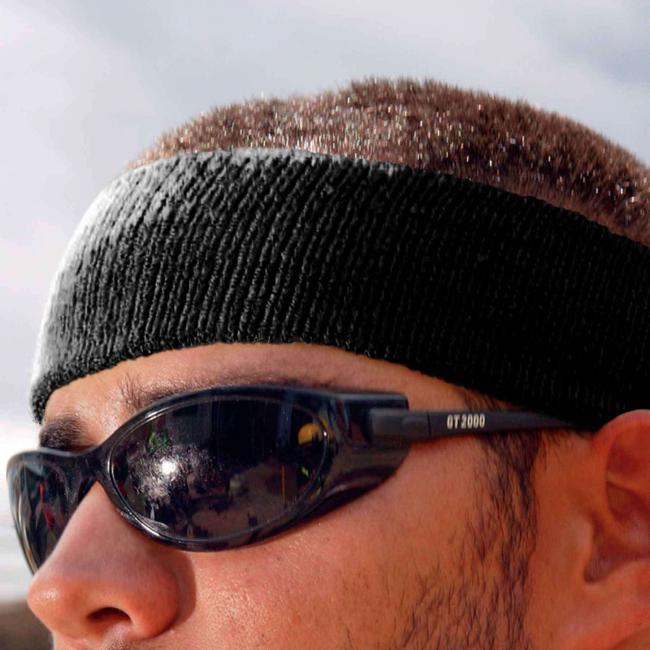 6550 Black Head Sweatband headband-sweatband image 2