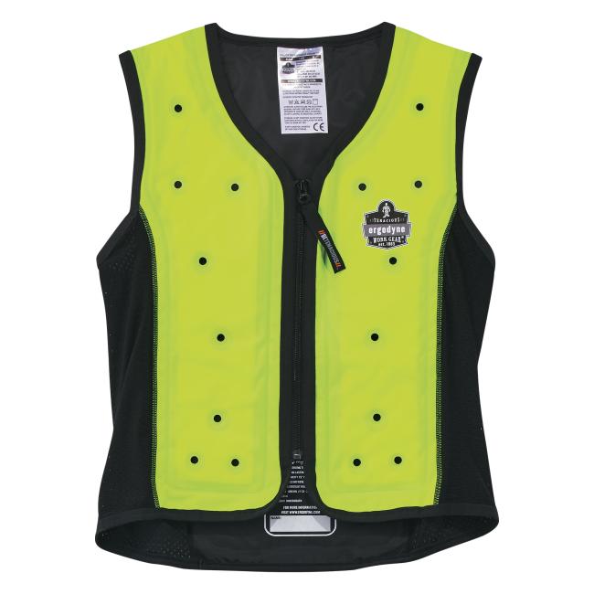 Front of lime dry evaporative cooling vest