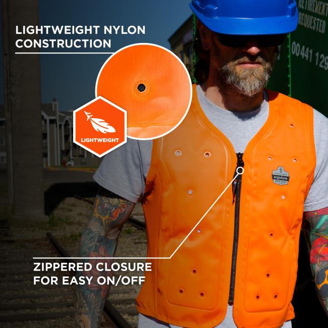 Dry Evaporative Cooling Vest with Zipper | Ergodyne