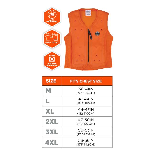 Dry Evaporative Cooling Vest with Zipper | Ergodyne