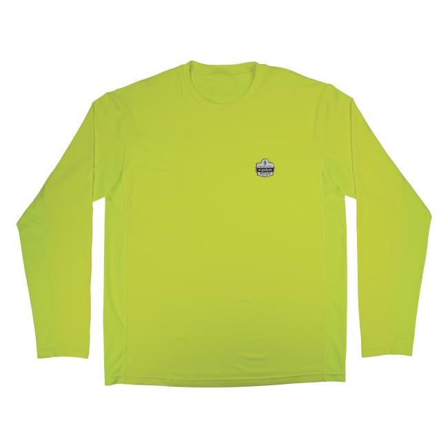 Front of lime cooling long sleeve sun shirt