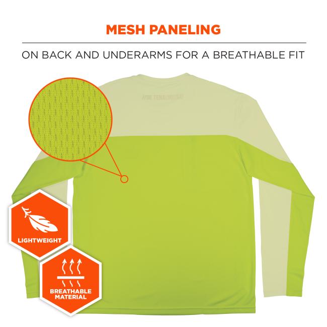 Mesh Paneling: Lightweight and breathable material with mesh panels on the back and underarms for a breathable fit.