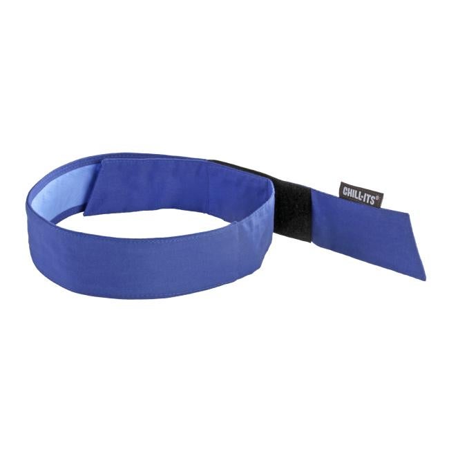 Front of blue pva cooling headband