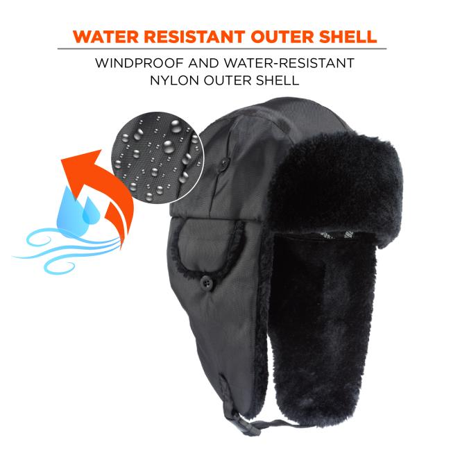 Water resistant outer shell: windproof and water-resistant nylon outer shell